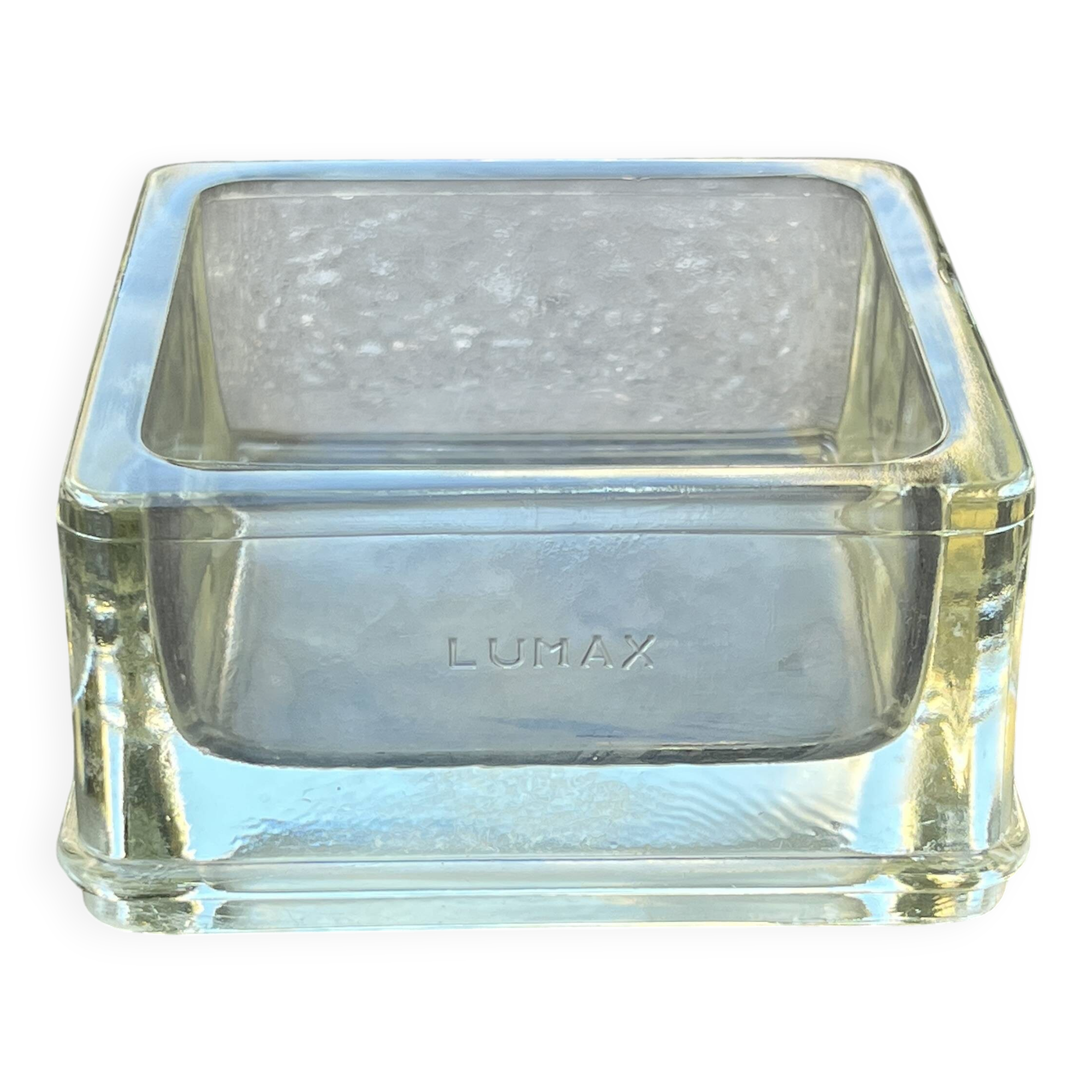 Lumax glass block tray - lumax charlotte perriand ashtray