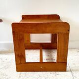 Geometric coffee table wood vintage honey