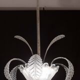 Lustre Art Déco, Barovier & Toso, verre de Murano, années 1950
