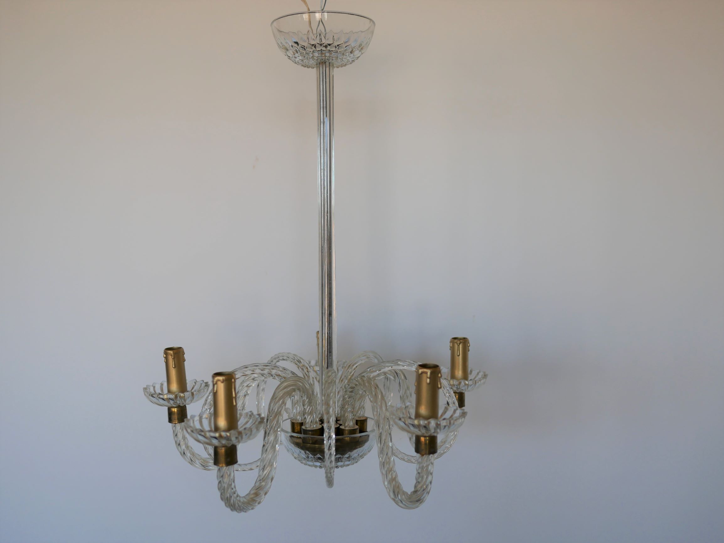 Vintage glass chandelier
