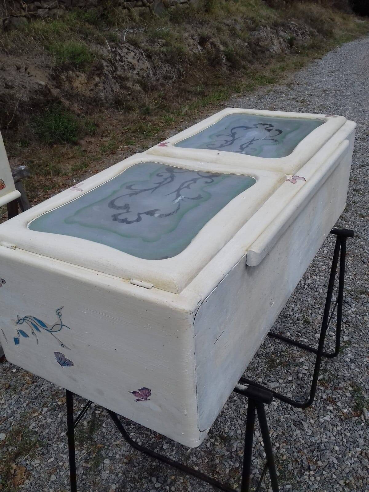 Mado chippy paint white sideboard