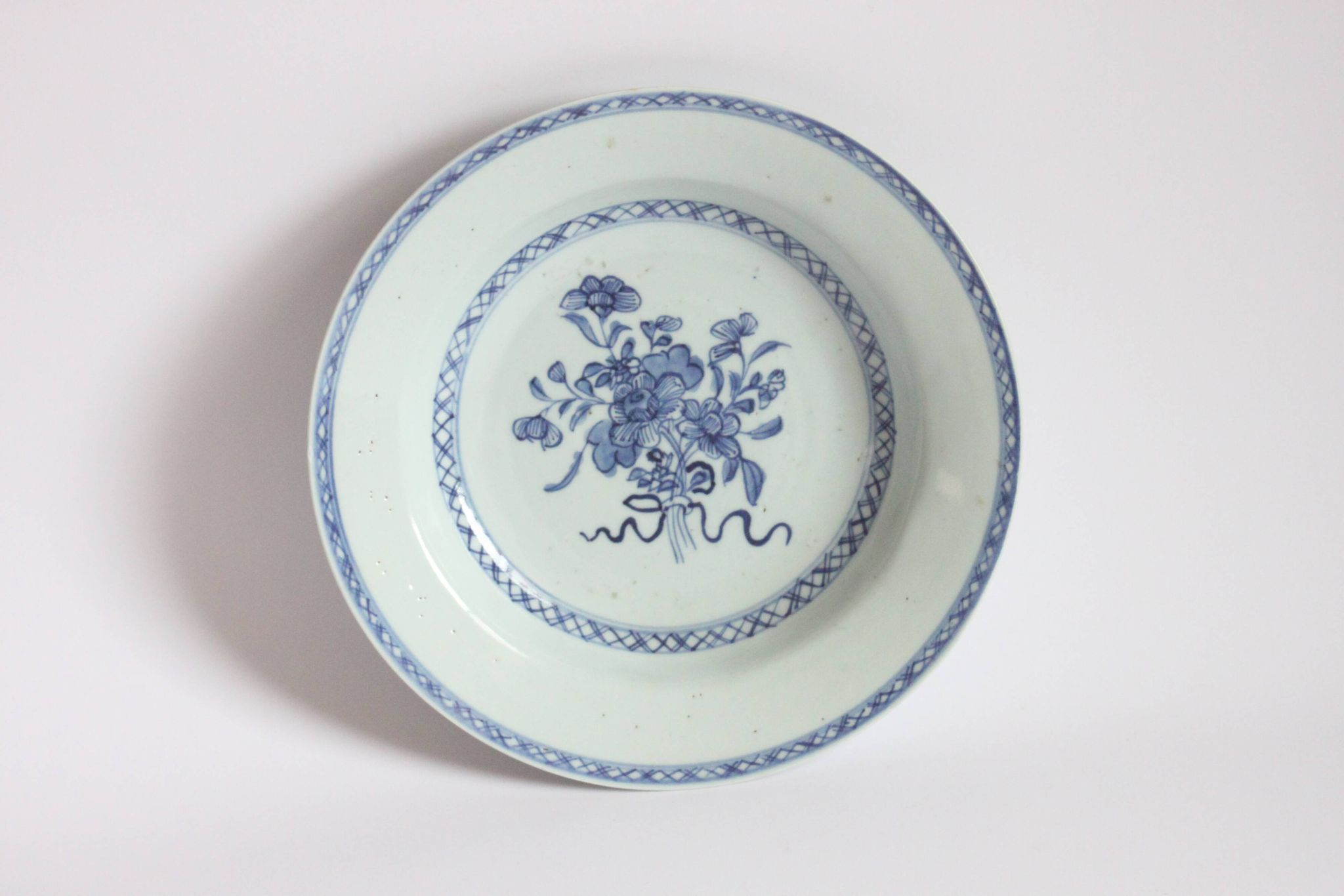 Assiette en porcelaine d'exportation Qianlong, Chine 18e
