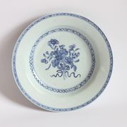 Assiette en porcelaine d'exportation Qianlong, Chine 18e