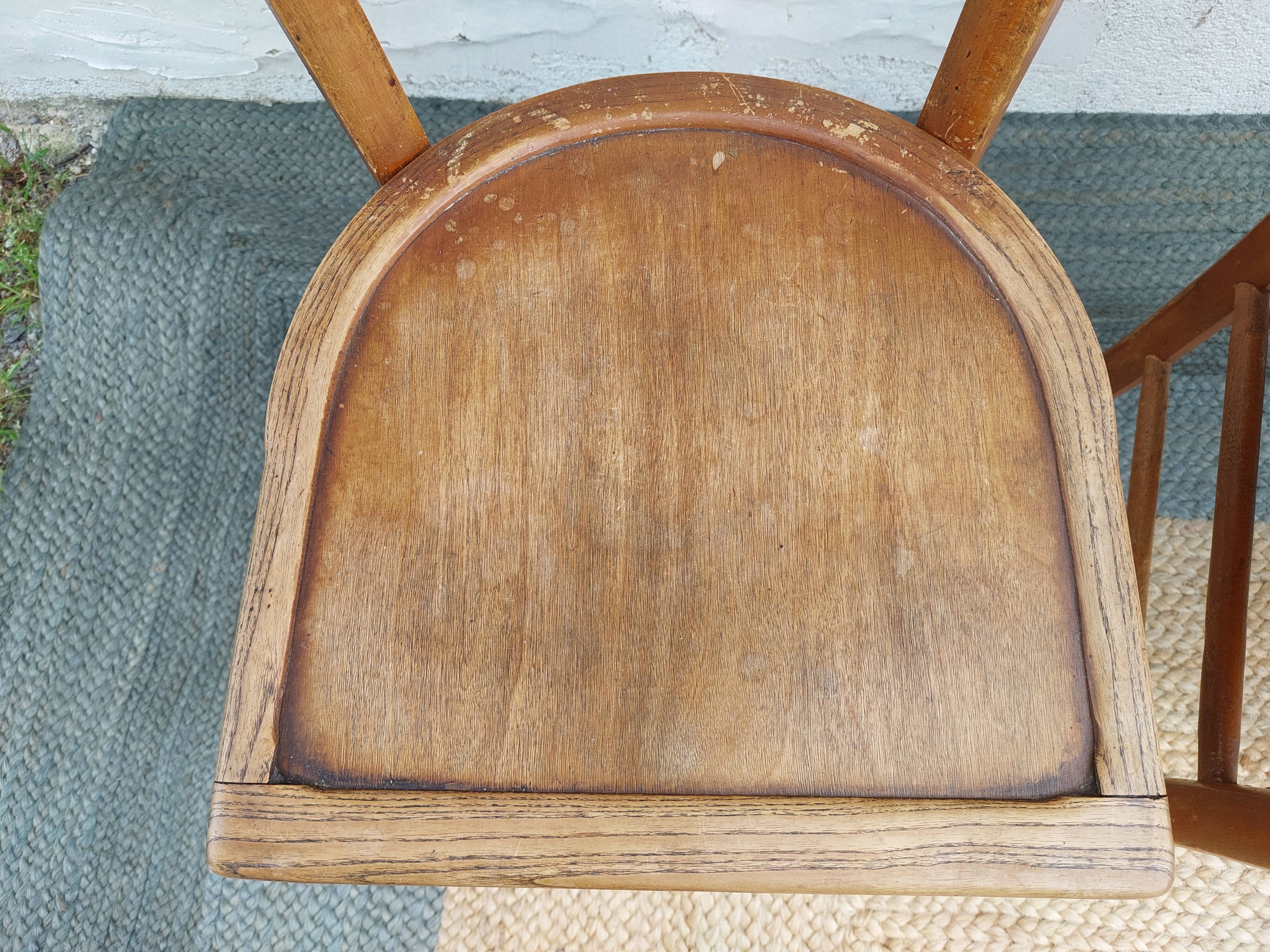 3 wooden bistro chairs