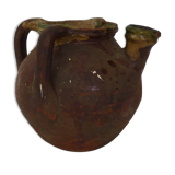 Old oil jug with 3 handles and spout. XIXth