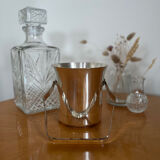 Silver metal ice bucket