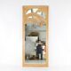 Grand miroir « palmes » en rotin