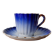Blue cup Digoin Sarreguemines