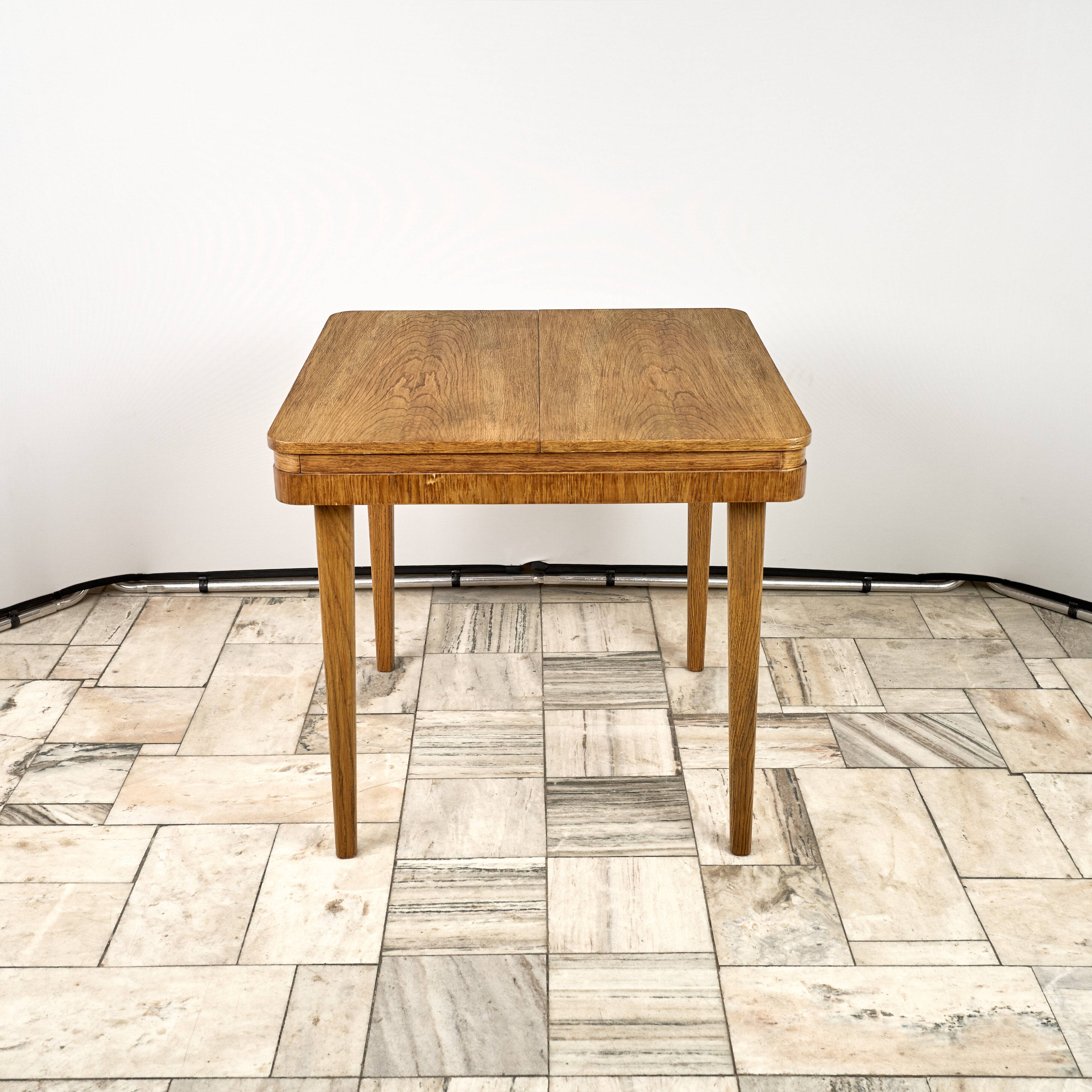 Extendable Oak Dining Table by Jitona, 1960s Czechoslovakia