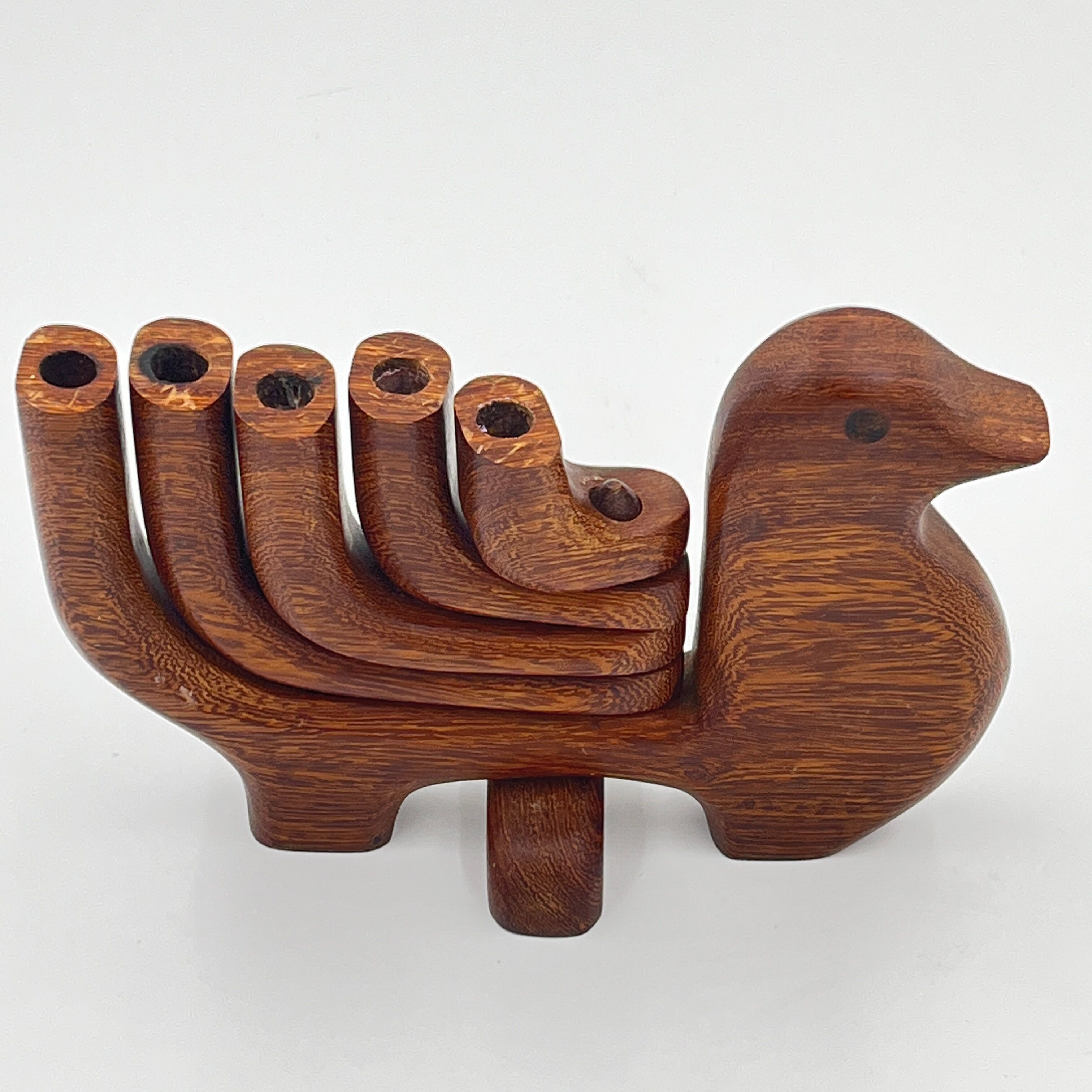 Scandinavian wooden candle holder