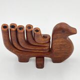 Scandinavian wooden candle holder