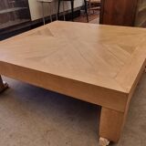 Large Roche Bobois oak coffee table