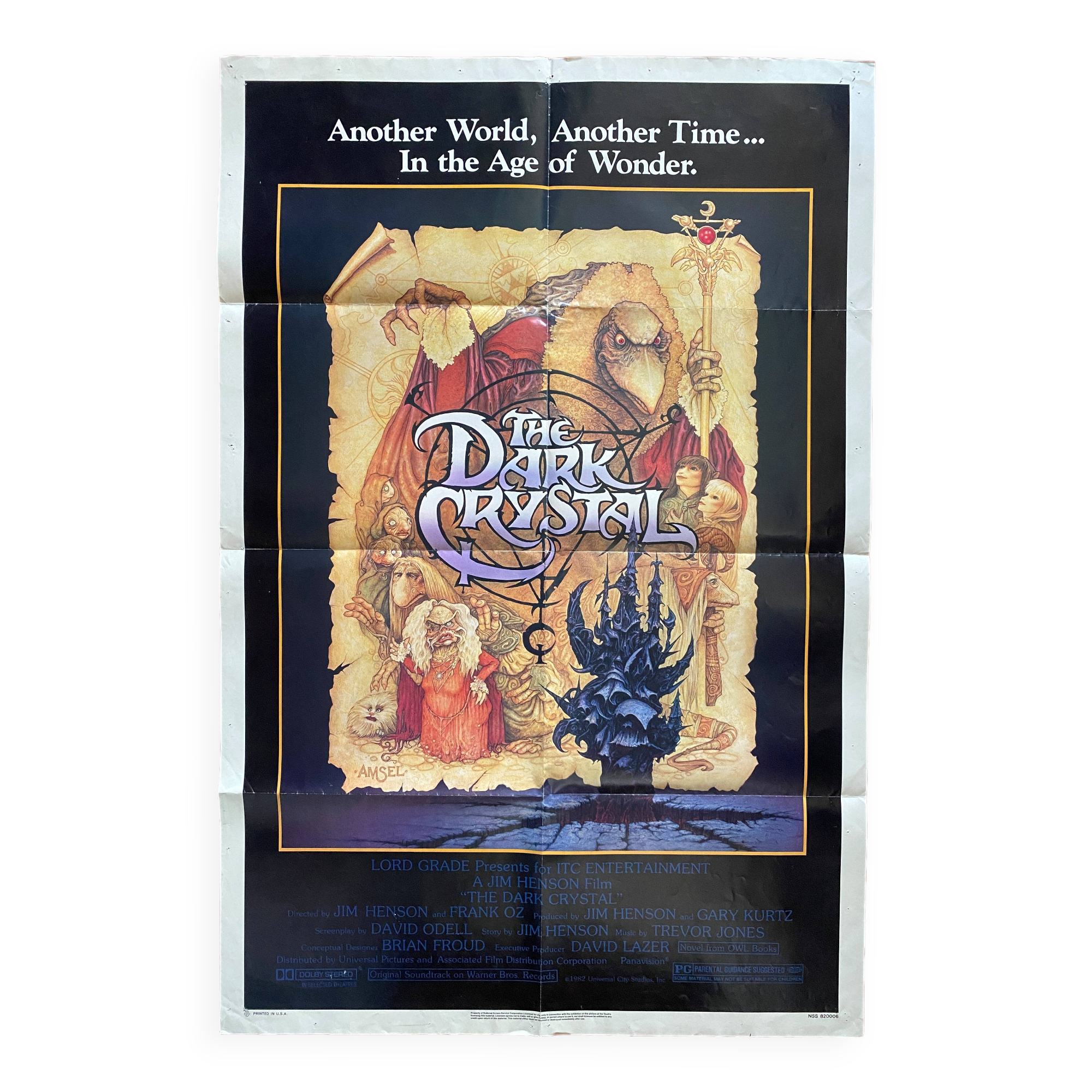 Original cinema poster "Dark Crystal" Frank Oz 69x104cm 1982