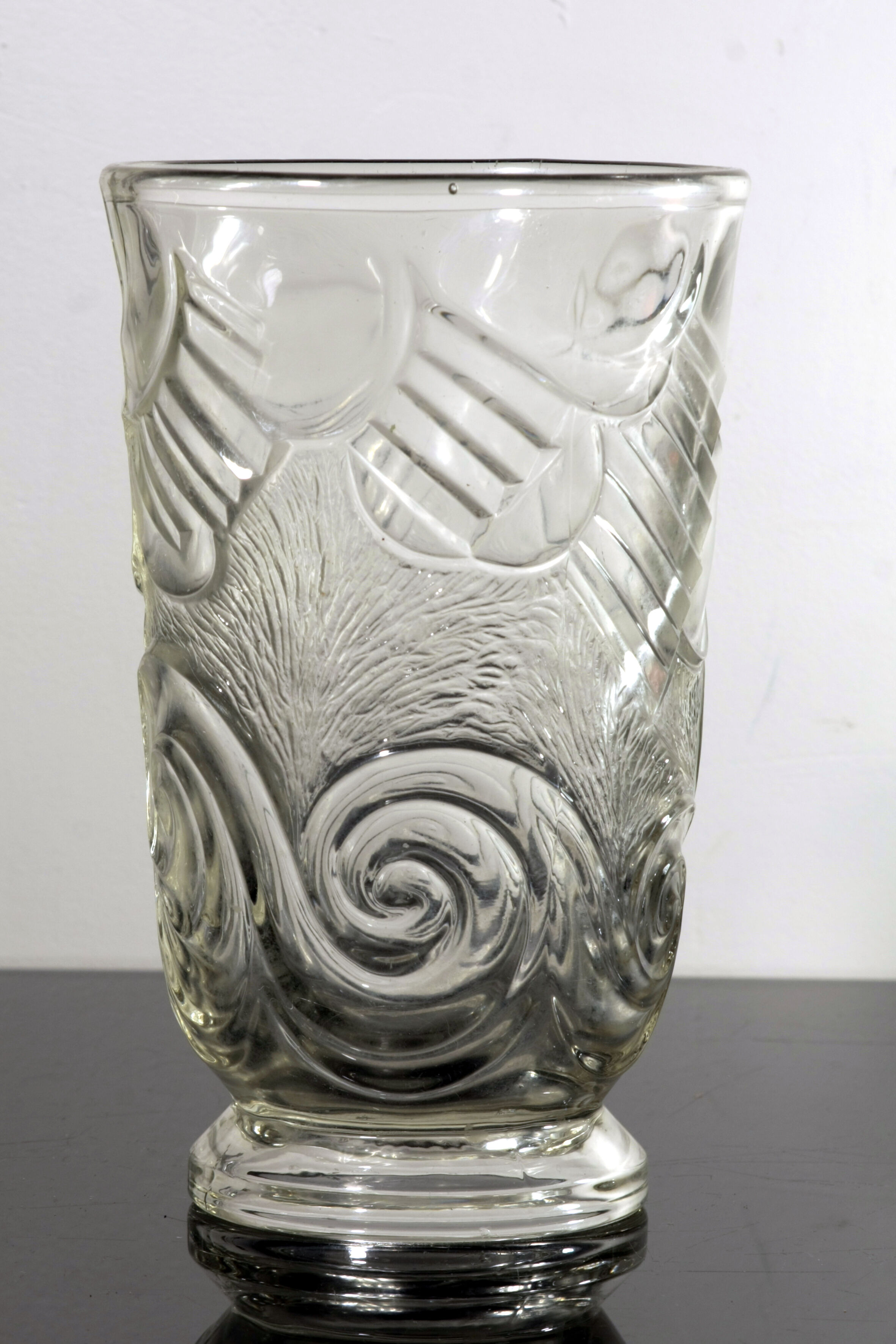 Pressed glass vase