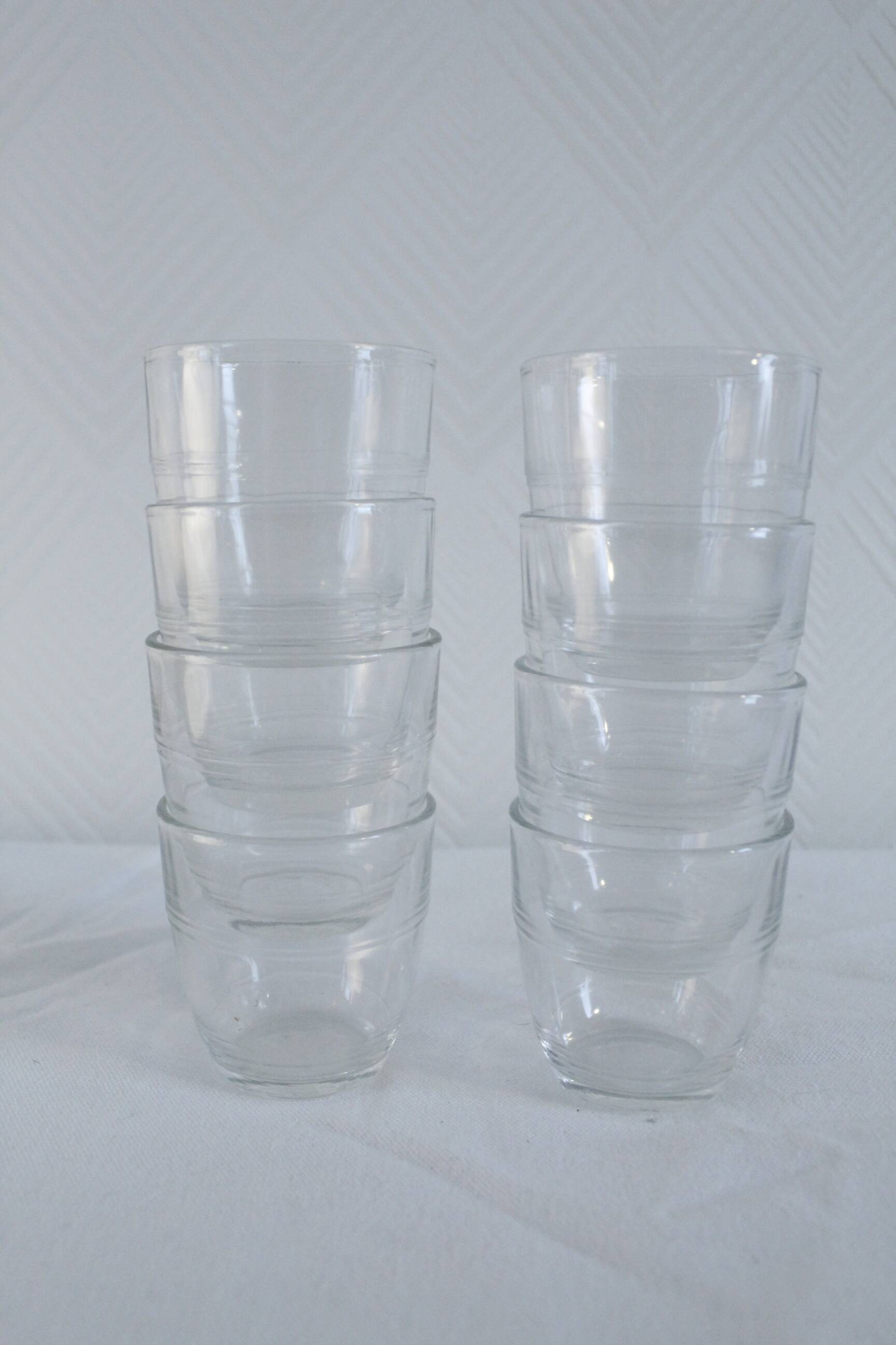 Set of 8 small Duralex glasses