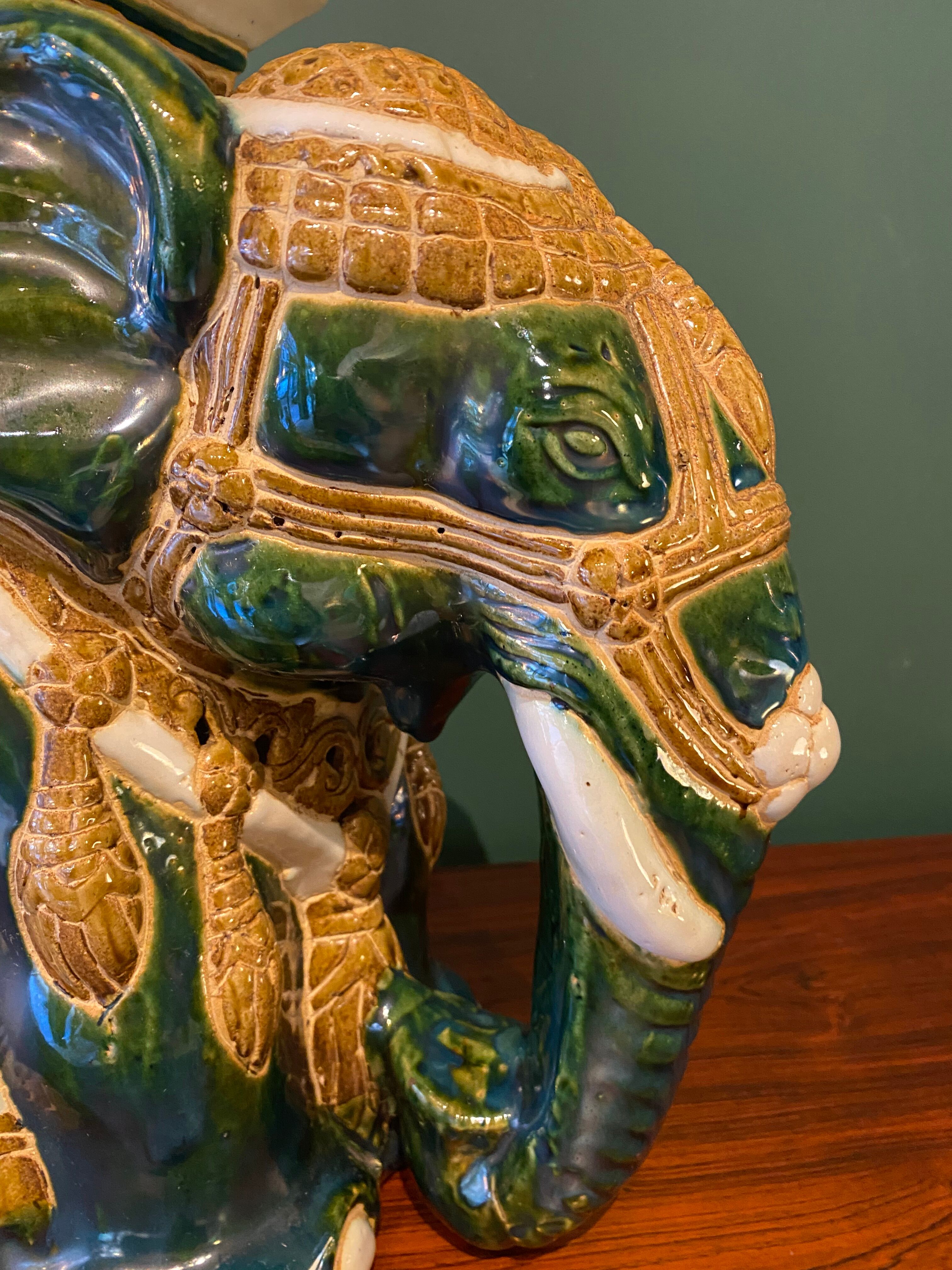 Vintage elephant plant holder