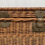 Old wicker transport trunk, early 20th century
