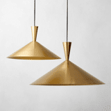 Polished cone pendant light