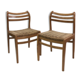 Paire de chaises assises corde tressées scandinave