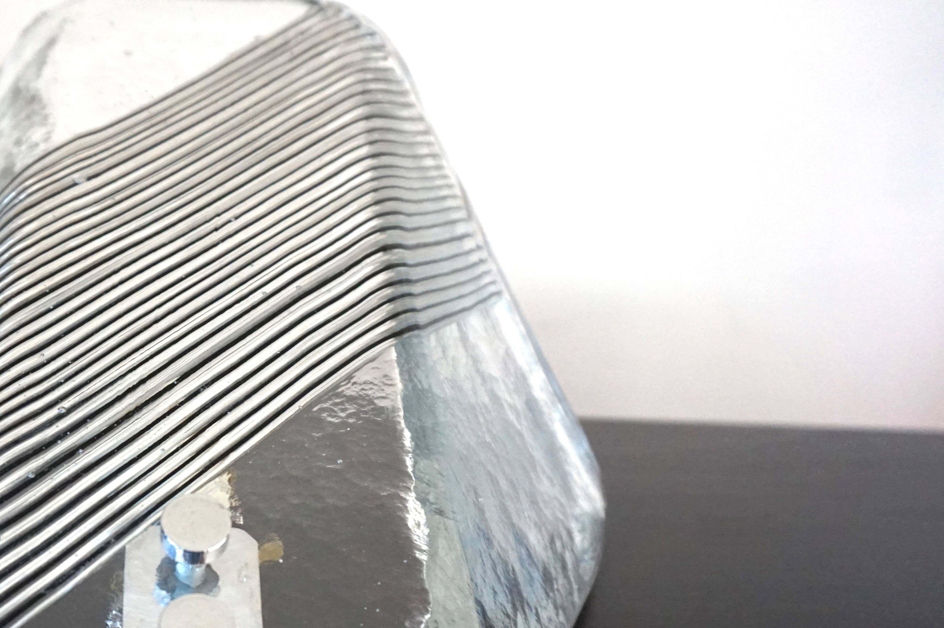 Applique en verre de Murano glacé Vetri, 1970