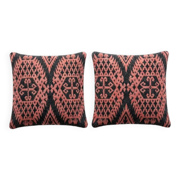Lot de 2 housses de coussin kilim vintage 38x41 cm