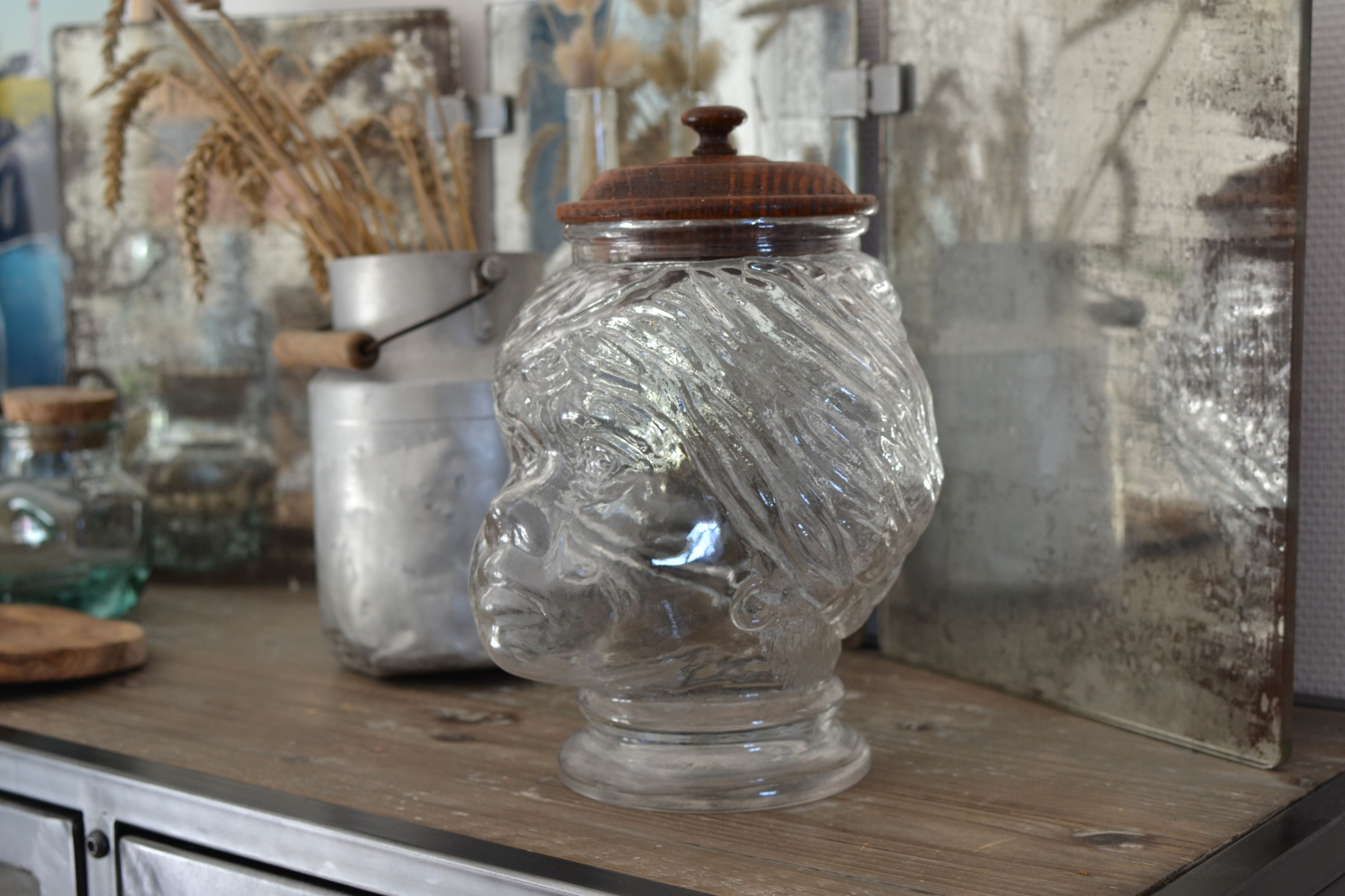 Moorish head candy pot