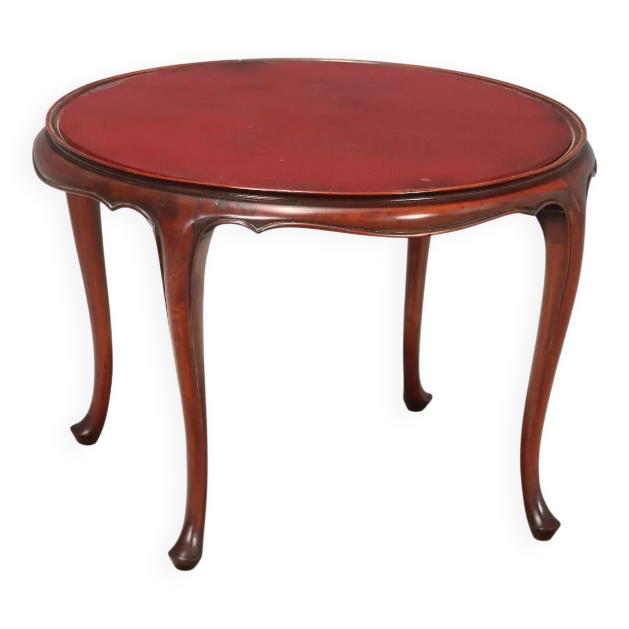 Antique mahogany and opaline glass coffee table, Italy, 20th century.