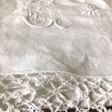 Old embroidered cloth, monograms and lace