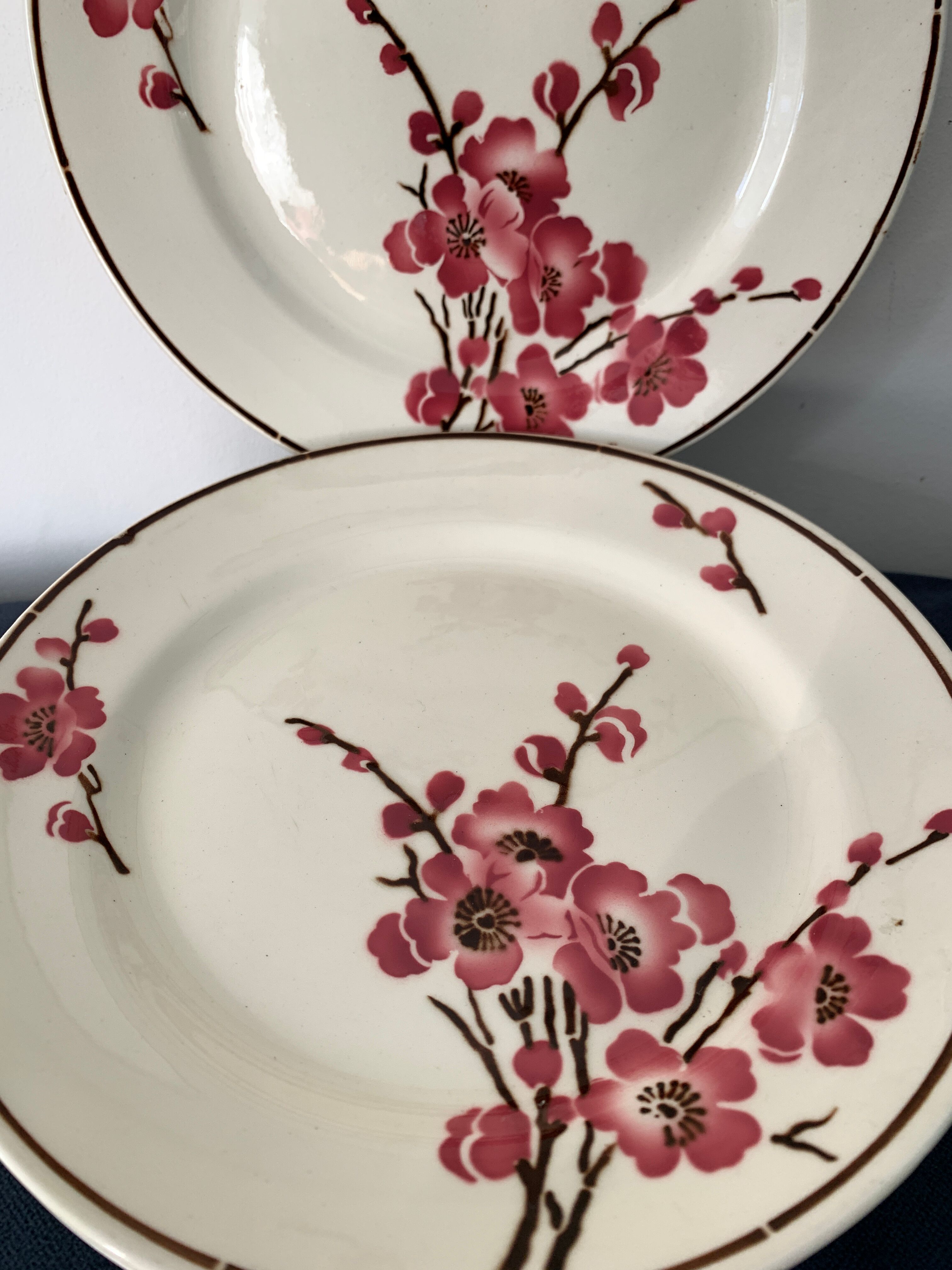 11 dessert plates Saint Amand Terre de Fer, 1930