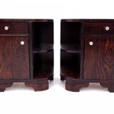 Pair of Art Deco bedside tables, Poland, 1950s.