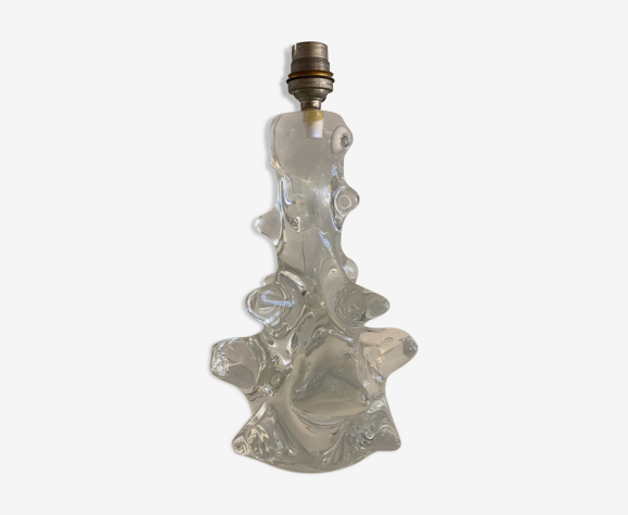 Pied de lampe en cristal 1960