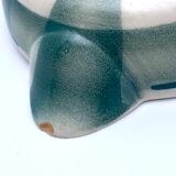 Vintage beige and green checkered service