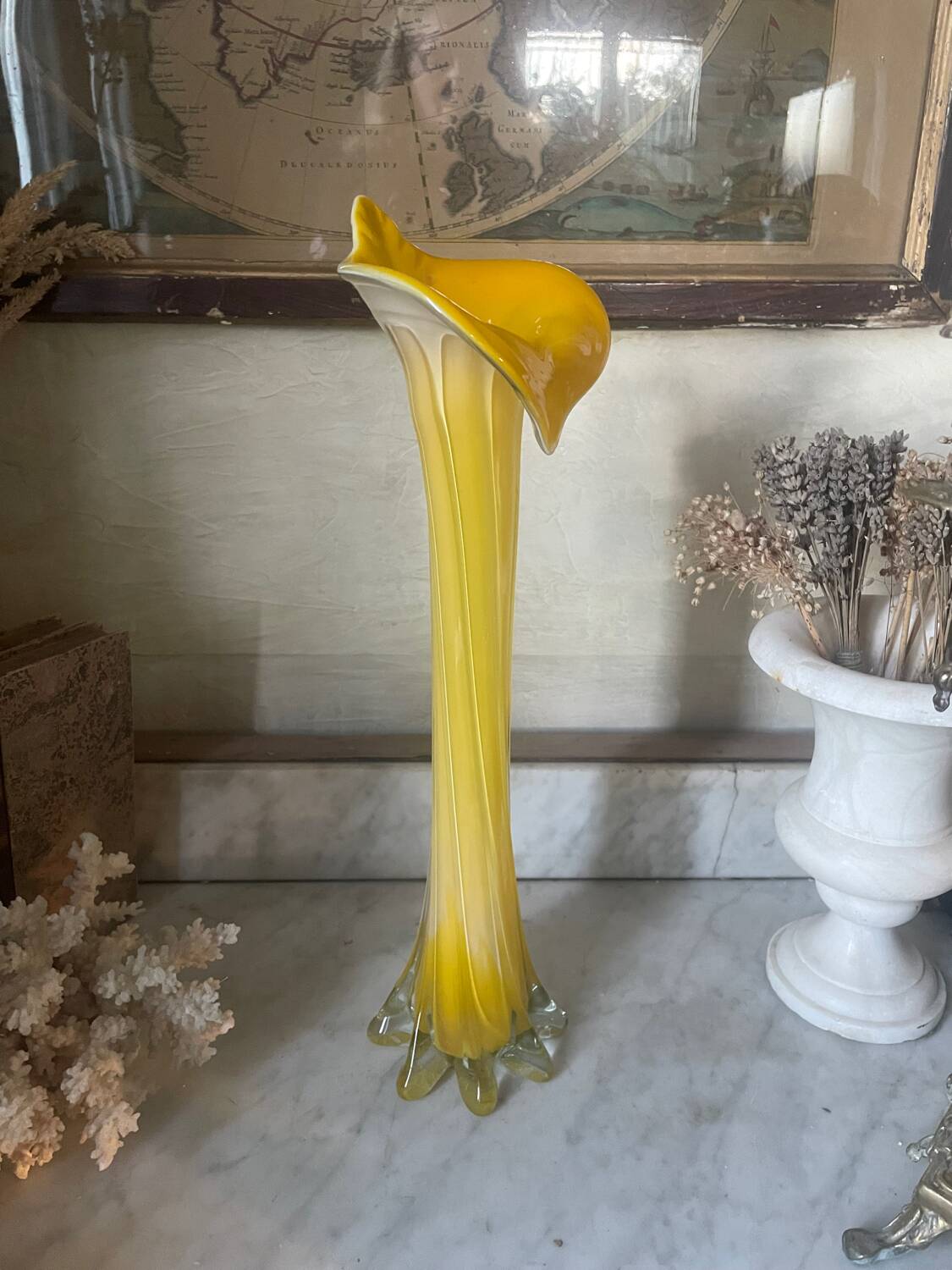Murano 80's calla arum vase