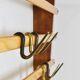 Rare coat rack by Carl Auböck with hat rack, cabinet, brass, walnut and beech, 1950s.