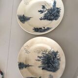 Two iron earth dishes