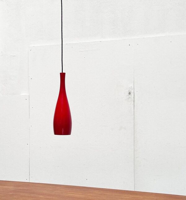 Lampe suspension en verre modèle Bang danoise du milieu du siècle par Jacob E. Bang pour Fog & Mørup et Holmegaard, années 1960