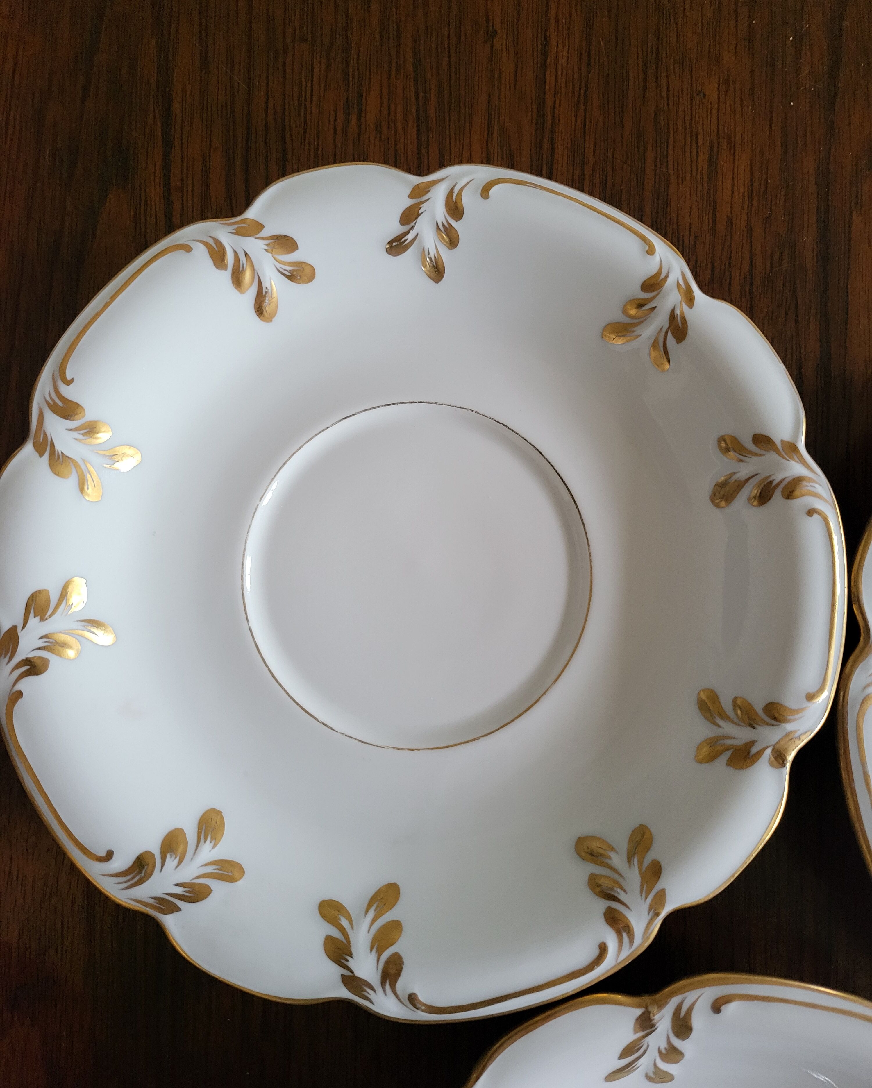 4 Dessert Plates in Old Paris Porcelain
