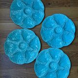 Gien oyster plates in slipware