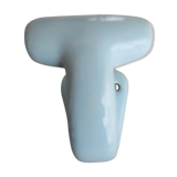 Patère pastel blue porcelain 1950-60