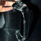 Vintage water pitcher in bubble blown glass - pitcher jug verrerie krosno poland