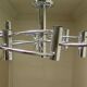 Sciolari chrome metal ceiling light with 8 light sources.