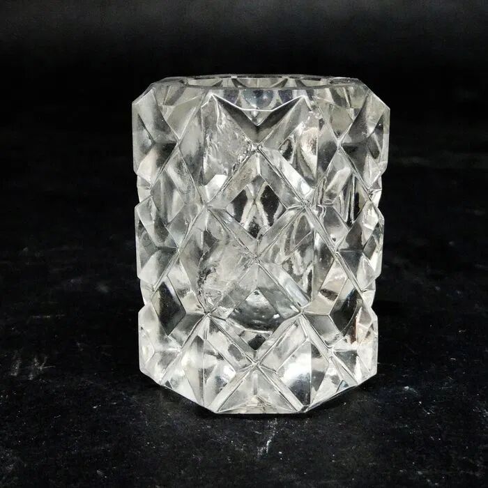 L1m crystal toothpick holder in art deco style
