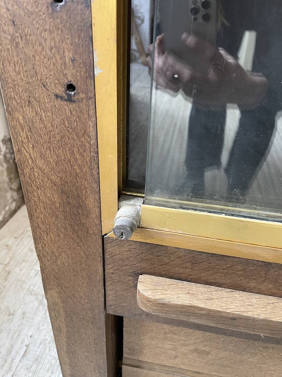 XXL oak display cabinet furniture