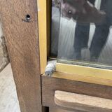 XXL oak display cabinet