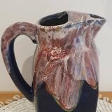 Vintage ceramic pitcher and 4 glasses set