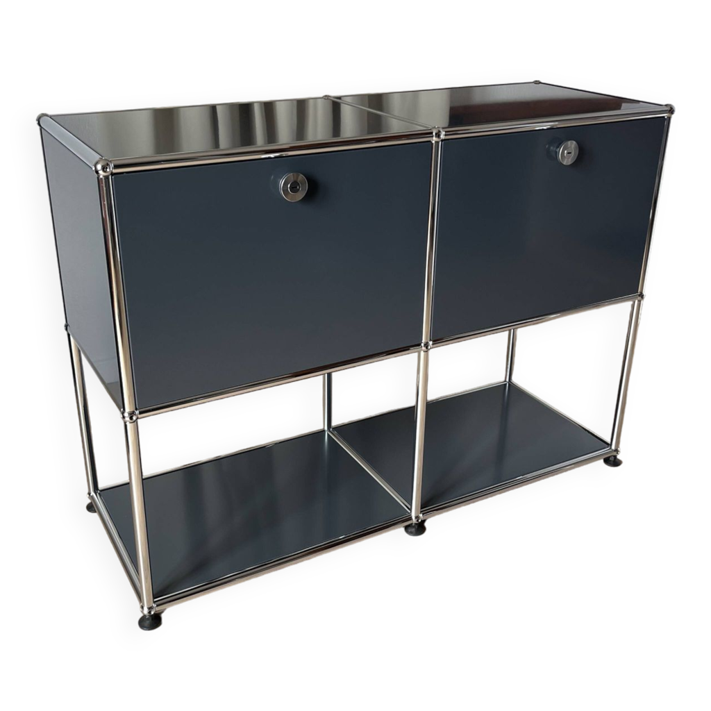 Commode USM Haller en Gris Anthracite (dernières générations) | Selency