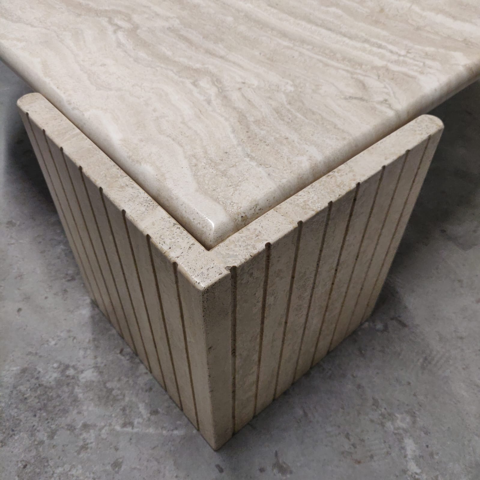 Travertine coffee table Roche Bobois