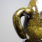 Ancienne gargoulette "Magique" oeuf en grès vernissé/émaillé et sablé