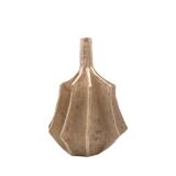 Organic modern white earthenware vase, France 1970s