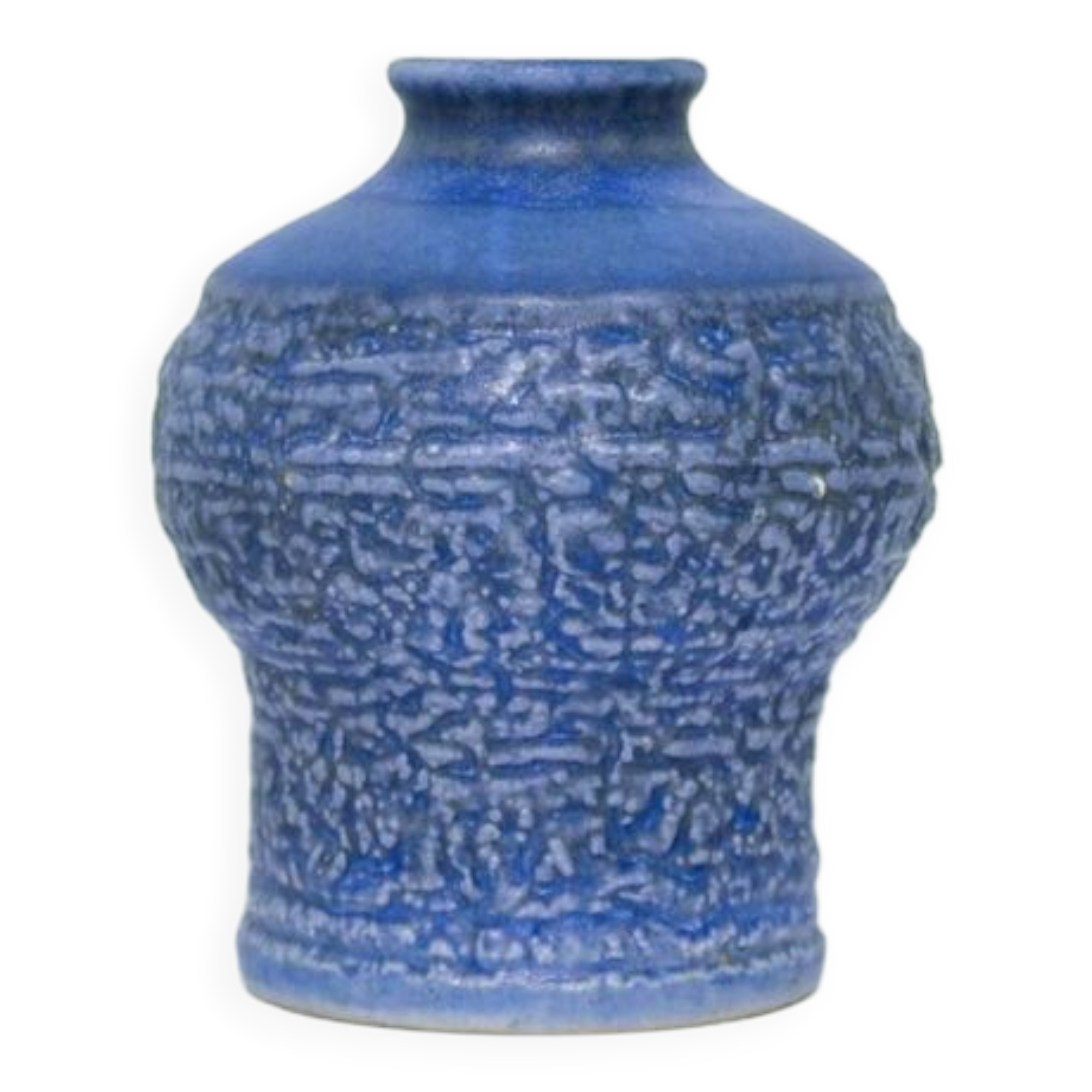 Vintage blue ceramic vase